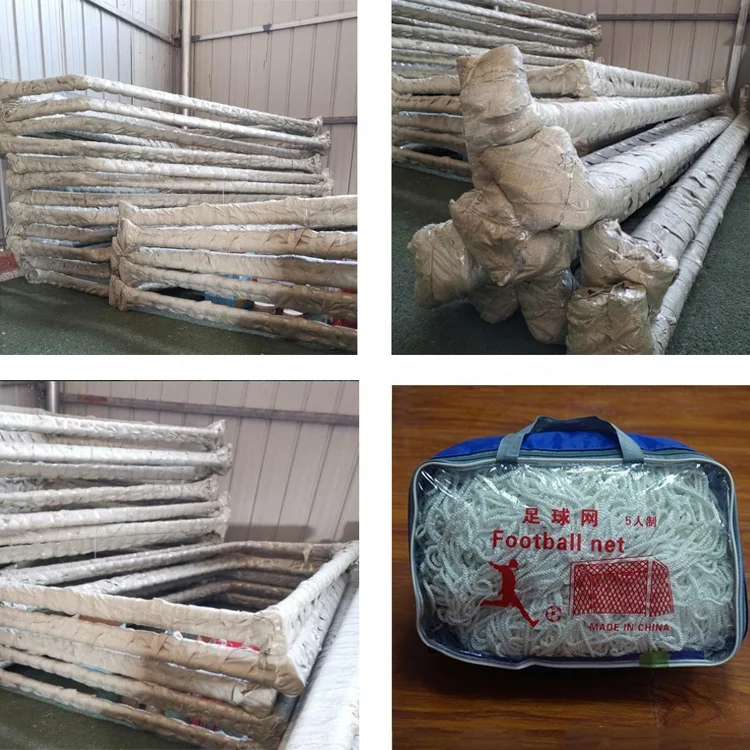 Super Strong 7 Players Football Training Football Net Goal Steel Metal Soccer Goals for Kids Adults