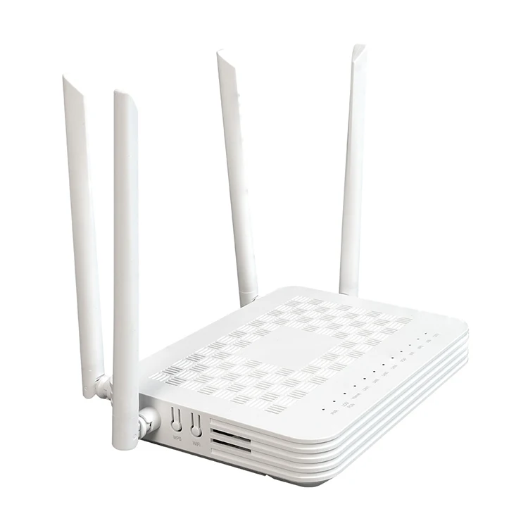 FTTH Module 4 GE Ports ONU 2.4G 5G Dualband Wifi 6 Router AX3000 VoIP USB Wifi6 Dual Band CATV ONT Modem
