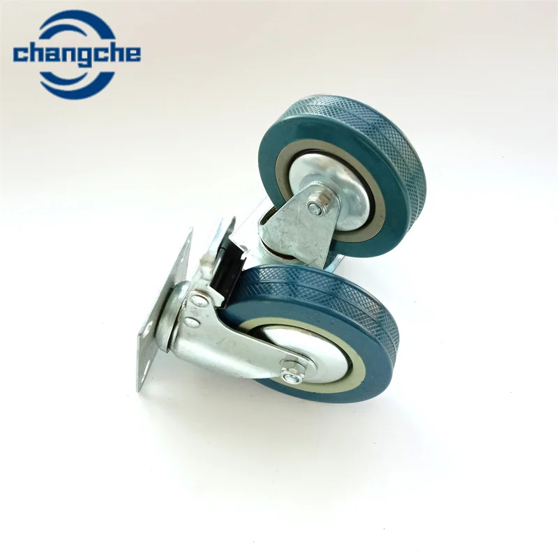 5 inch hot sale high quality  rubber swivel industrial caster medium duty cart wheel
