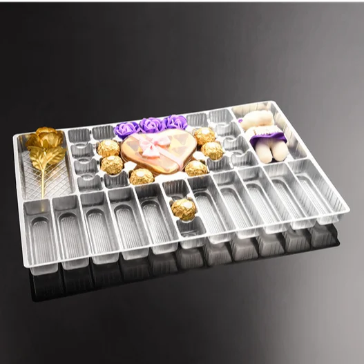 square and  heart shape blister for cupcake cake  packaging plastic food tray take away food container for  chocolate candy  set