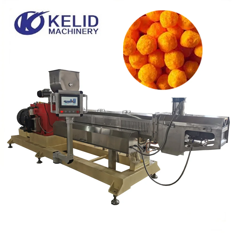CE Double Screw Extruder Core Filled Rice Snack Food Processing Line Chocolate Core Filling Snacks Machine