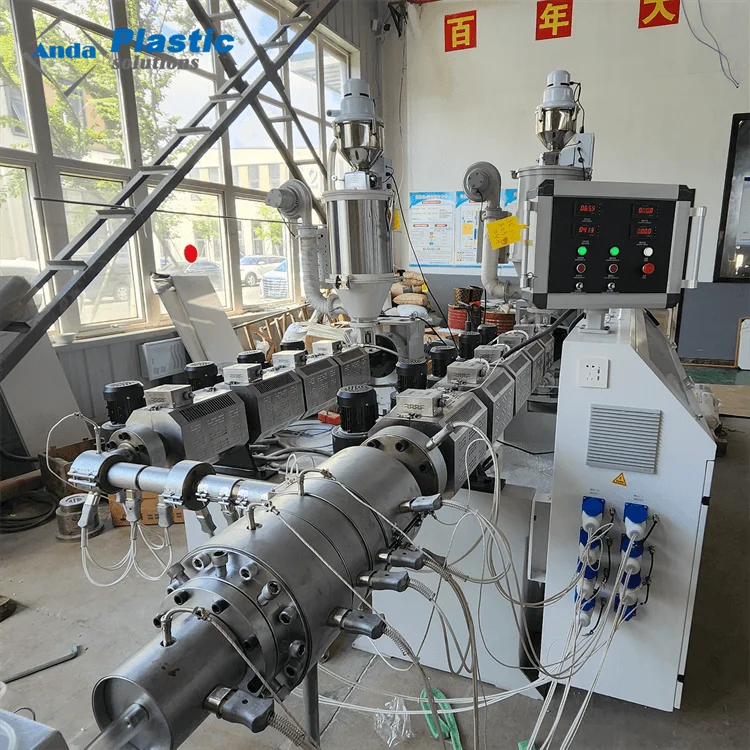 Ppr Pert Pex Cool And Hot Water Pipe Extrusion Production Line Plastic Underground Hot Water Pipe Making Machine