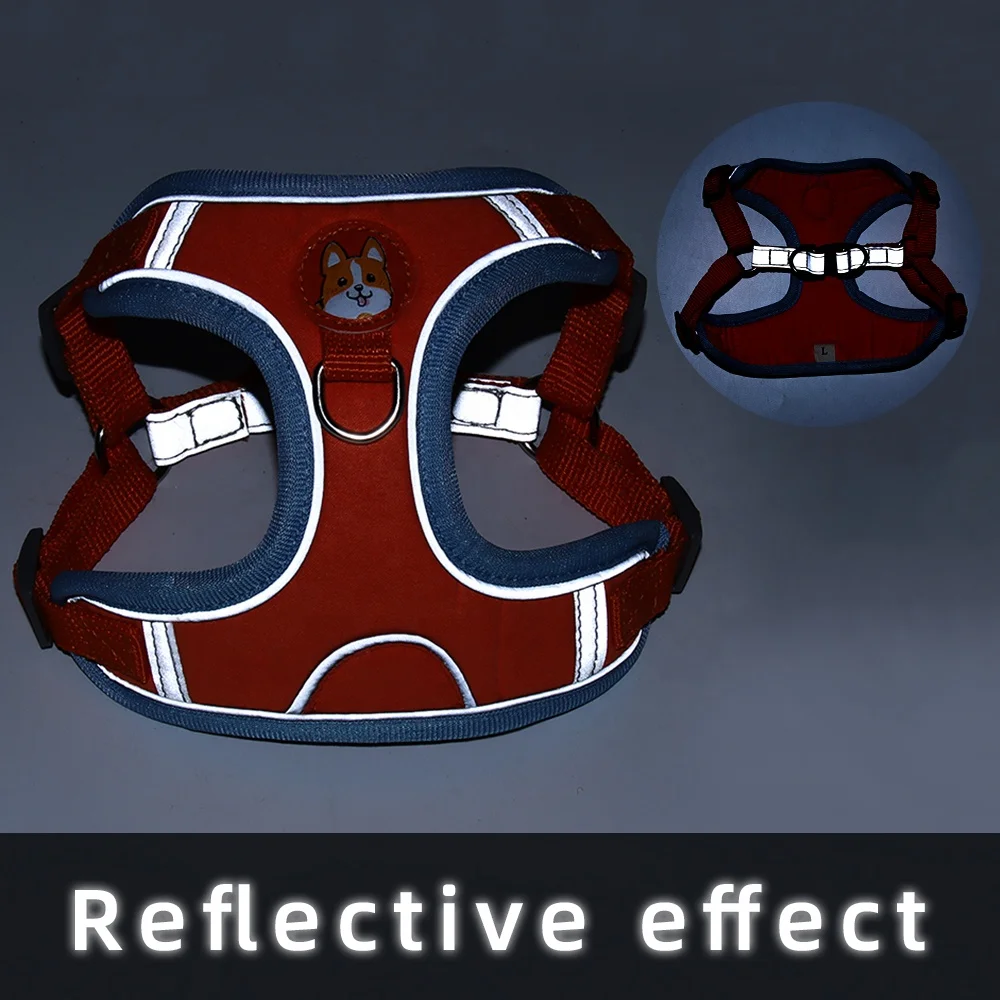 Breathable Harness And Leash Set Cooling Soft Mesh Padded Luxury Adjustable Reversible No Pull Custom Dog Harness