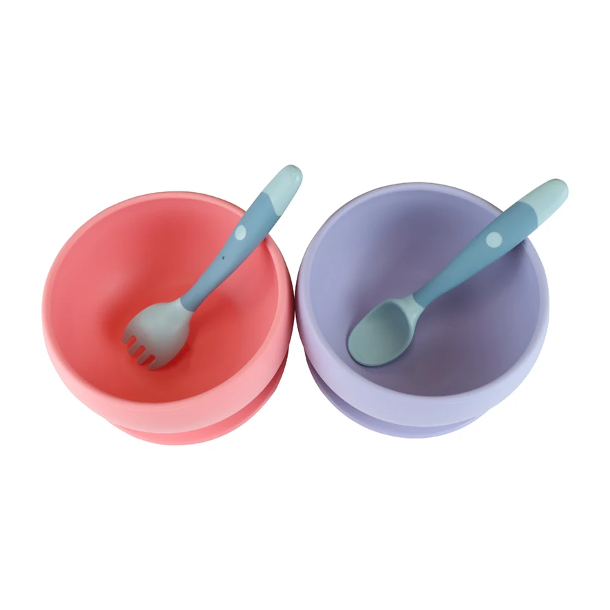 Silicone children feeding cutlery dog eating training auxiliary food bowl pet silicone bowl
