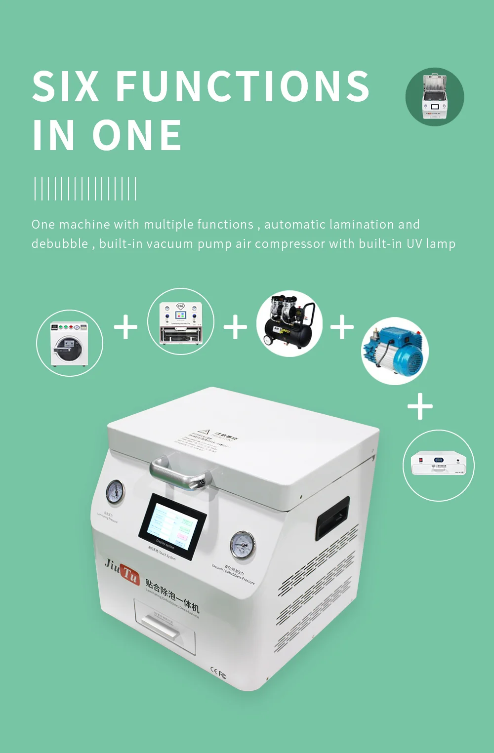 15 дюймов ОСА пузырьковая машина для мобильного телефона ЖК-экран для ноутбука ремонт мини ОСА Ламинирование