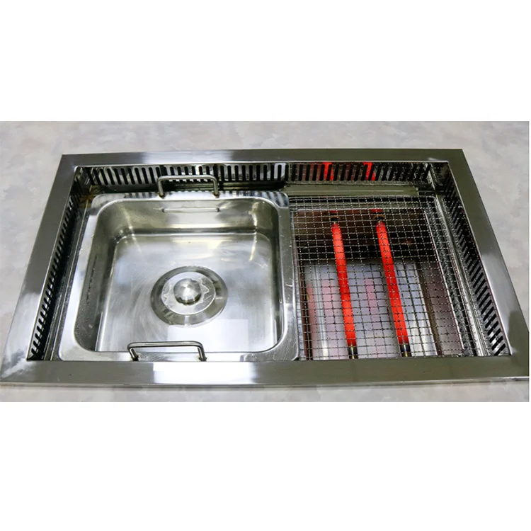 Корейский гриль для барбекю и горячий горшок, коммерческий гриль для барбекю, подходит для ресторана