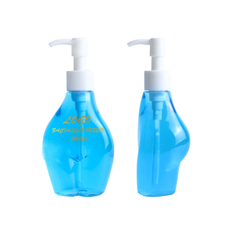 Empty Boston Round Brown Amber PET 200ml Body Lotion Hair Conditioner Liquid Soap Pump Plastic Bottle