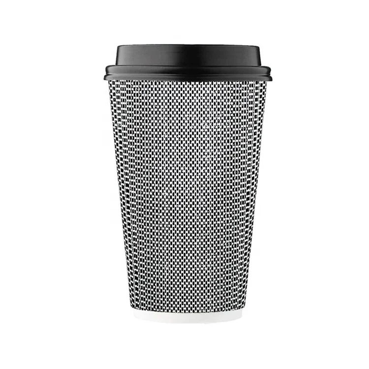 Таможня напечатала биоразлагаемые одноразовые 12 Oz 350Ml одиночный/двойной гофрированный стаканчик для йогурта чашки чая и кофе бумажный с