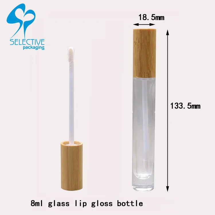 Bamboo Design Eyelash Tube 10ml Glass Pretty Empty Mascara Wand Tubes With Brush
