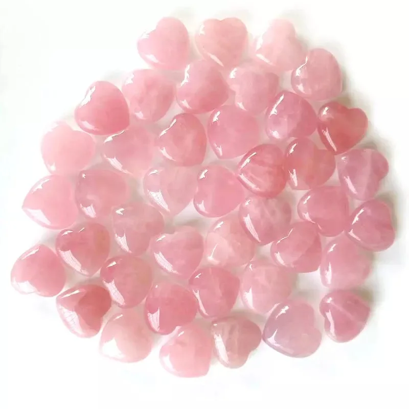 
Crystal heart art crafts stone Wholesale Natural Rose Quartz Hearts 