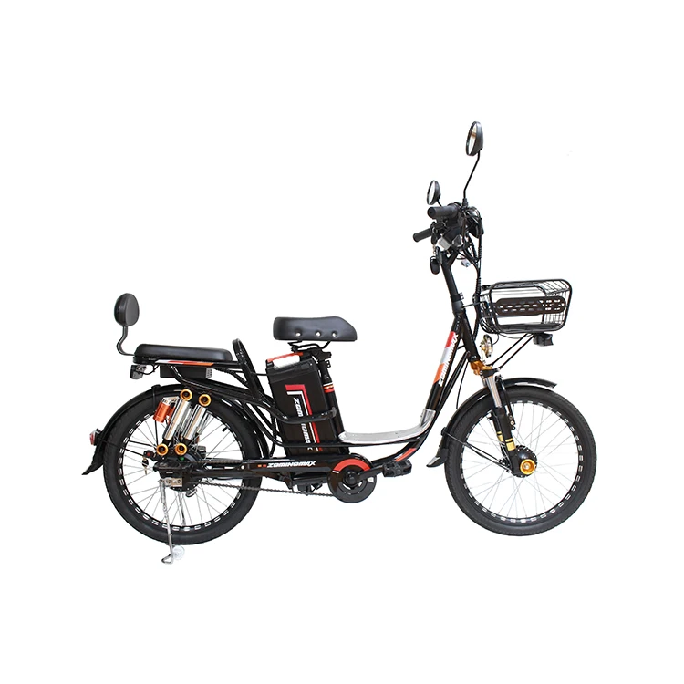 Step Through Cargo Electric Bicycle Suspension Fork 36v 350w 500W 20inch Fat Tire 10AH 15AH Lithium Battery City Ebike