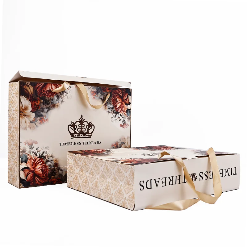 Wedding Towel Candy Box Packaging Bridesmaid Gift Paper Bags With Handles luxury packaging wedding candy box