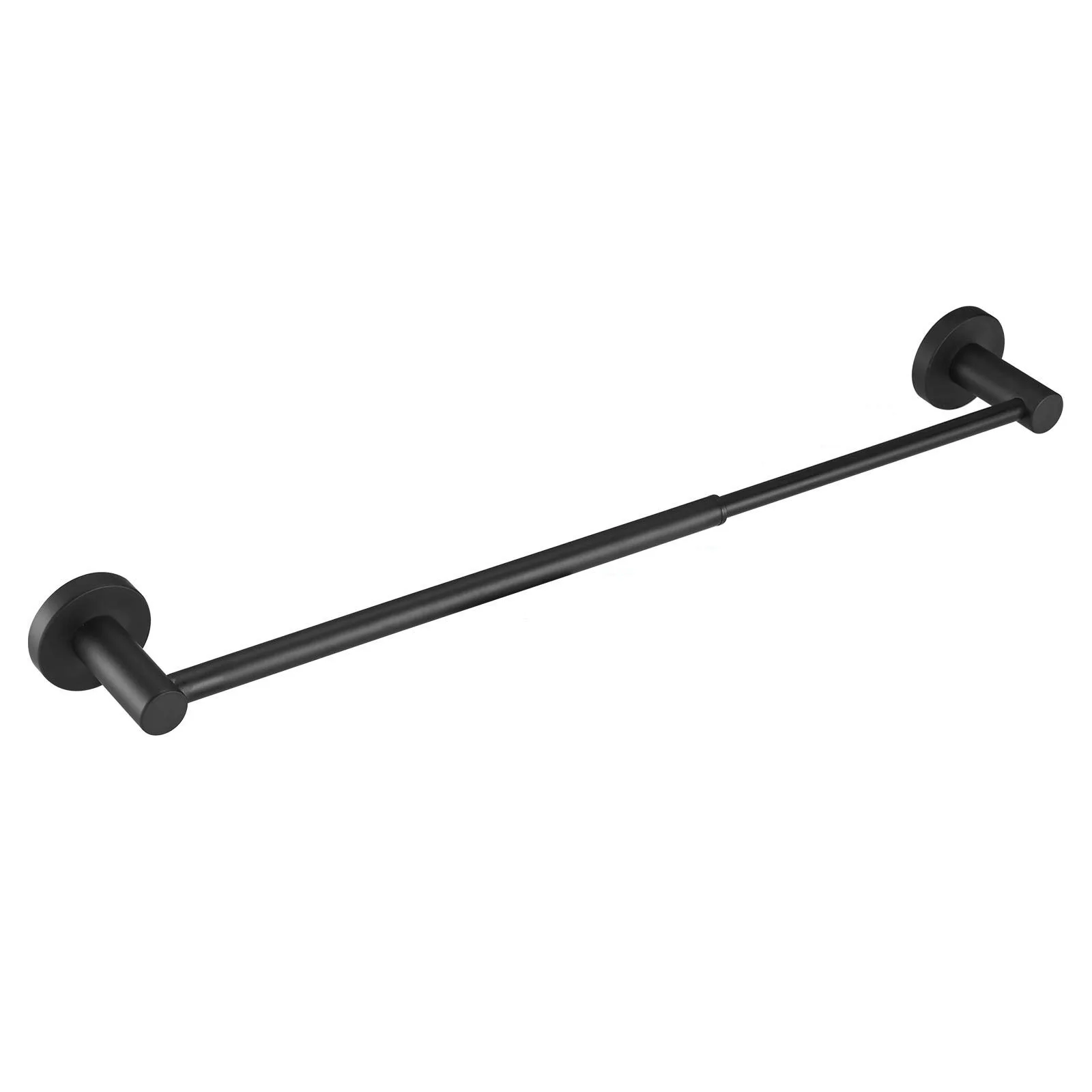 Bathroom stainless steel retractable towel bar Adjustable length towel rack Black extended bath towel bar
