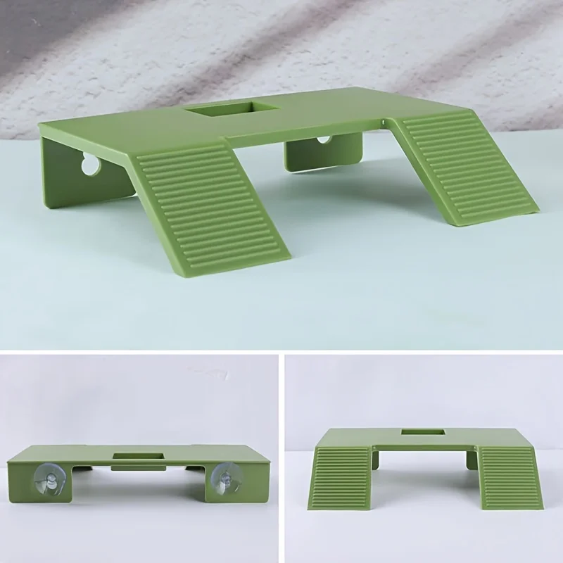 Double Ladder Turtle Terrace Sunbathing Platform Reptile Habitat Crawler Pet Dock Floating Decoration For Living And Hiding