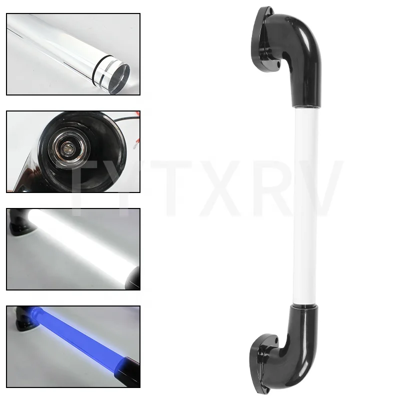 TYTXRV Caravan Accessories LED Light Assist Illuminated Stainless Steel Motorhome Handrail Rv Door Entry Grab Bar Handles