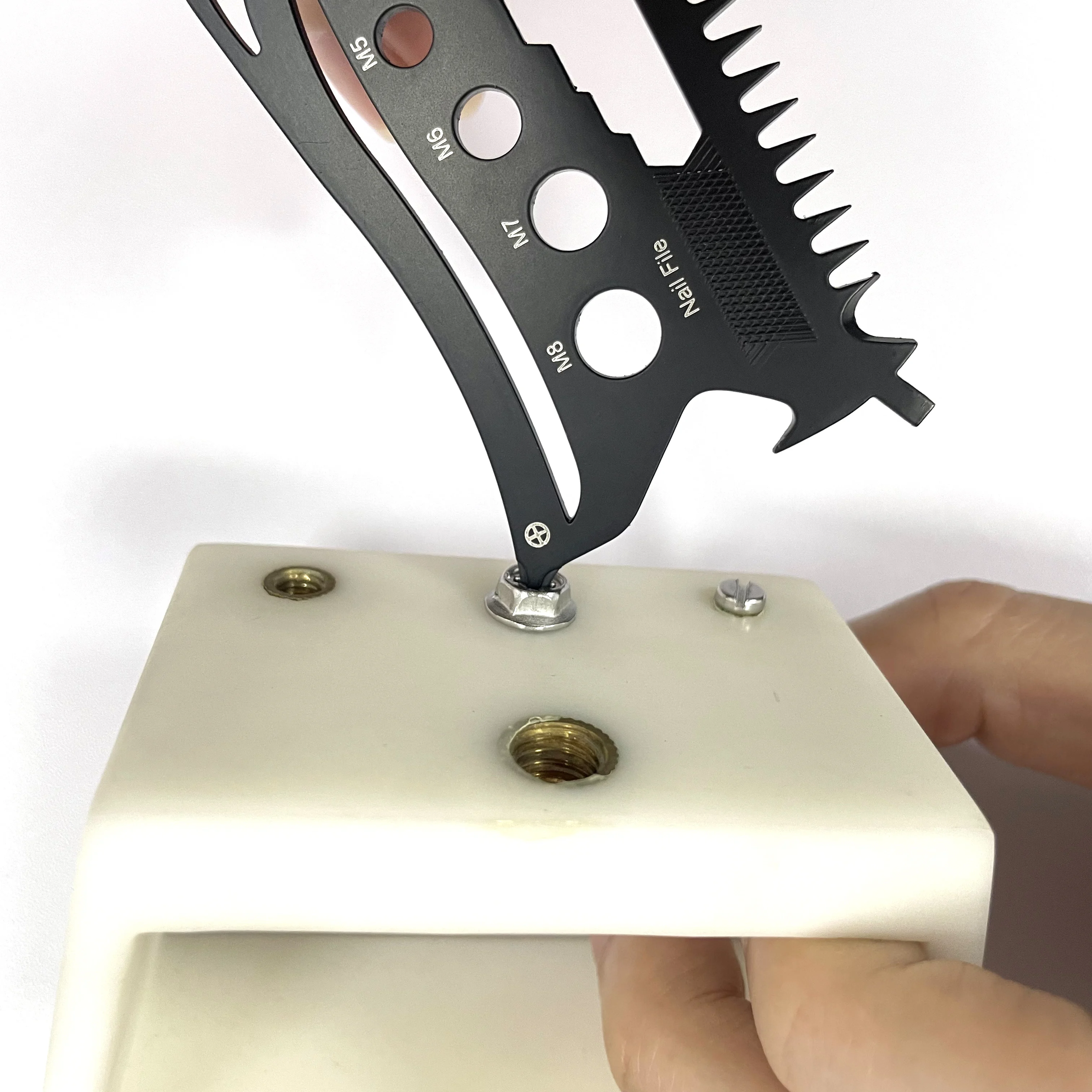 Steel Surfboard Wax Comb Scraper with Bottle Opener & Hex Fin Key Surf Tool