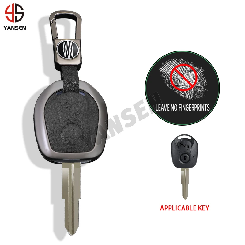 2024 New Zinc alloy leather key case For SsangYong Actyon Kyron Rexton Key Decoration Accessories