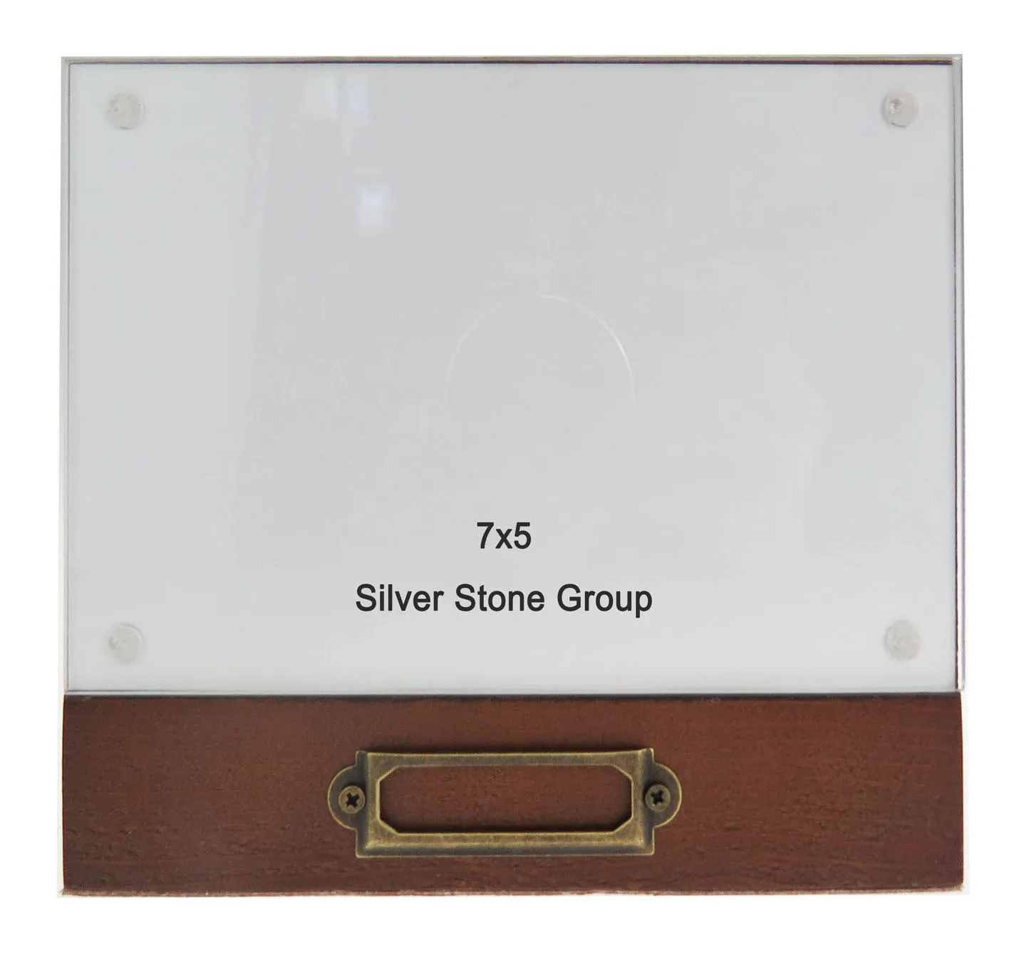 Free stamding acrylic magnet photo frame  with memo holder