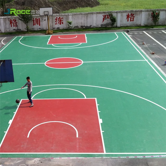 Silicon PU Sports Flooring Polyurethane Floor Paint Outdoor Basketball Court Coating Painting