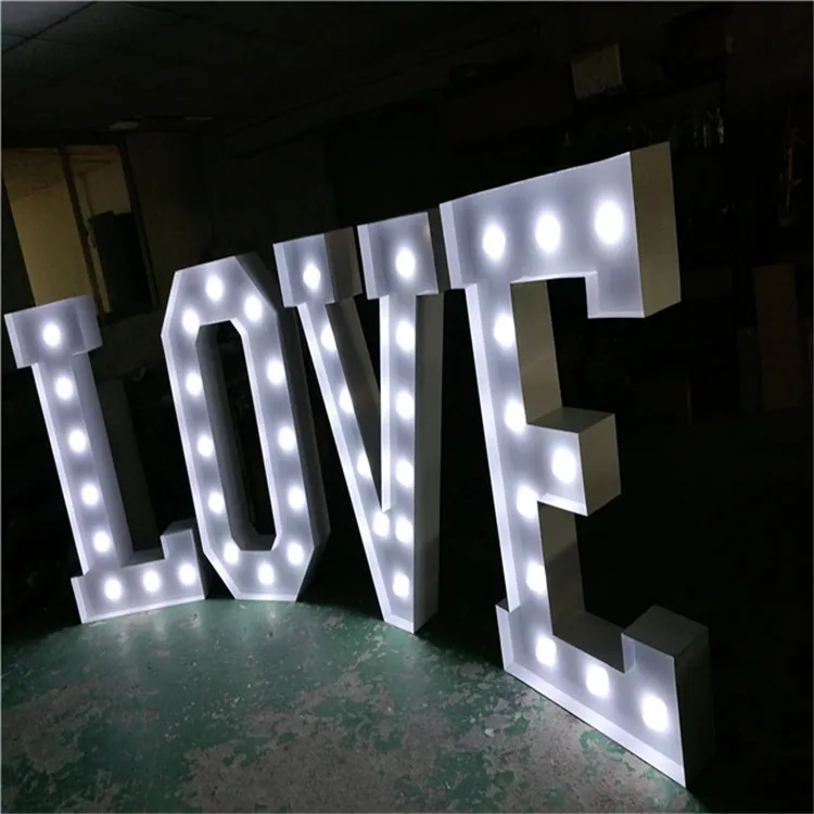 Yabao Led 4 ft marquee letters jumbo party letters numbers Light Up Marquee Number For Birthday Party Celebration And Mega Event