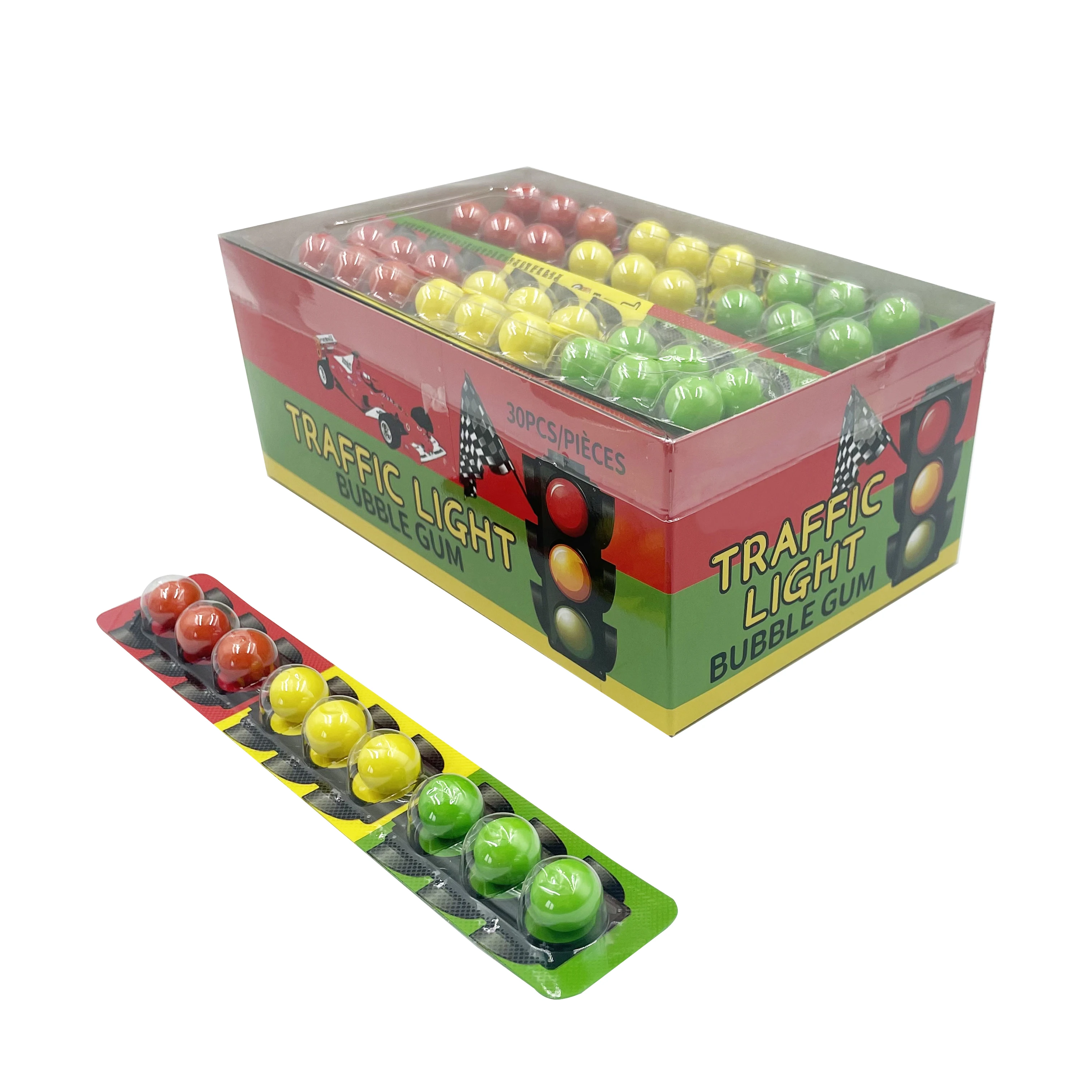 Candy Three colors Traffic lights Bubble gum