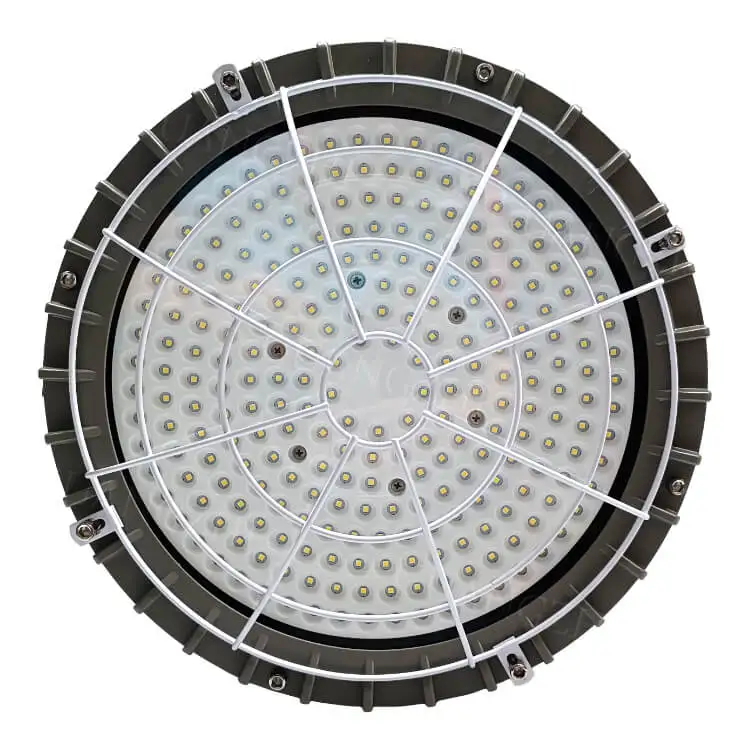 80W 100~240W Floodlights 5 Year Warranty Waterproof IP67 Explosion Proof Hazardous Area Round LED High Bay Light for Gas Station