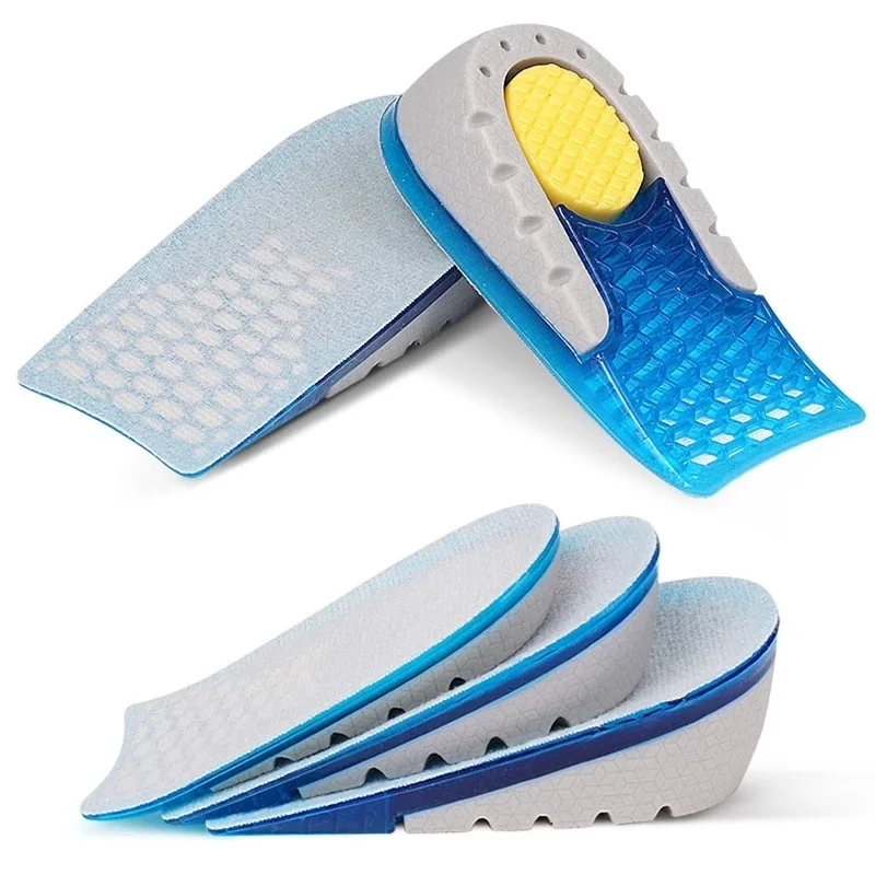 Comfortable Silicone Gel height increase shoe insole TPE Elevator Inner Sole Invisible Height Increase Insole