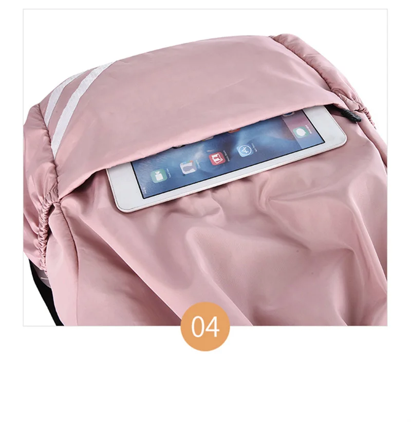 CPC Custom Logo Lightweight Waterproof Folding Sport Gym String Bag Drawstring Backpacks for Swimming