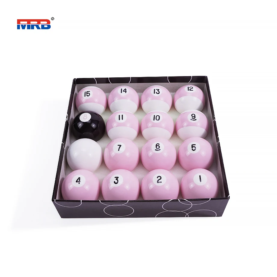 pink Superior quality Pool table 57.2mm Tournament TV Pro red eye white ball Billiard ball set 16x