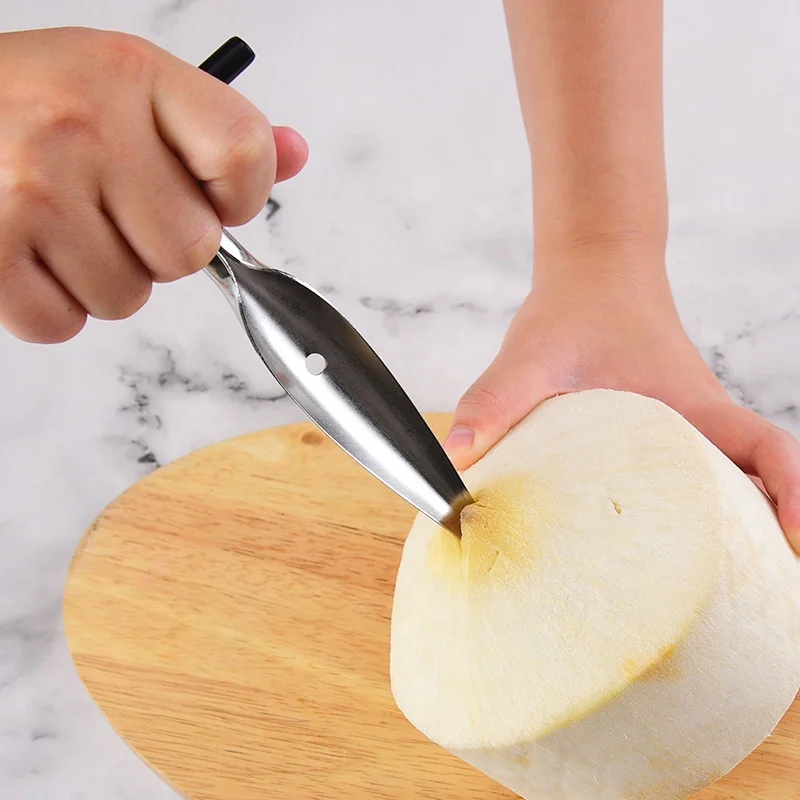 Coconut Opener Tool - Convenient and Easy to Use - Compatible with Peeled Thai Coconuts - Kitchen Utensils Kitchen Accessories
