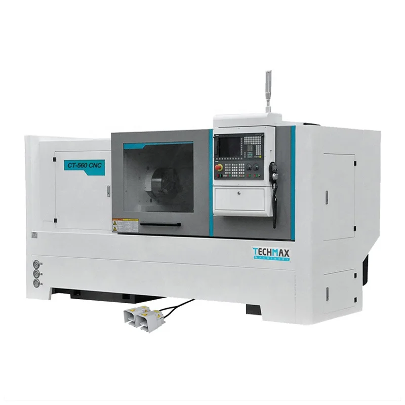China 2 Axis Automatic CT560 Small CNC Lathe With Fanuc Controller Machine For Sale