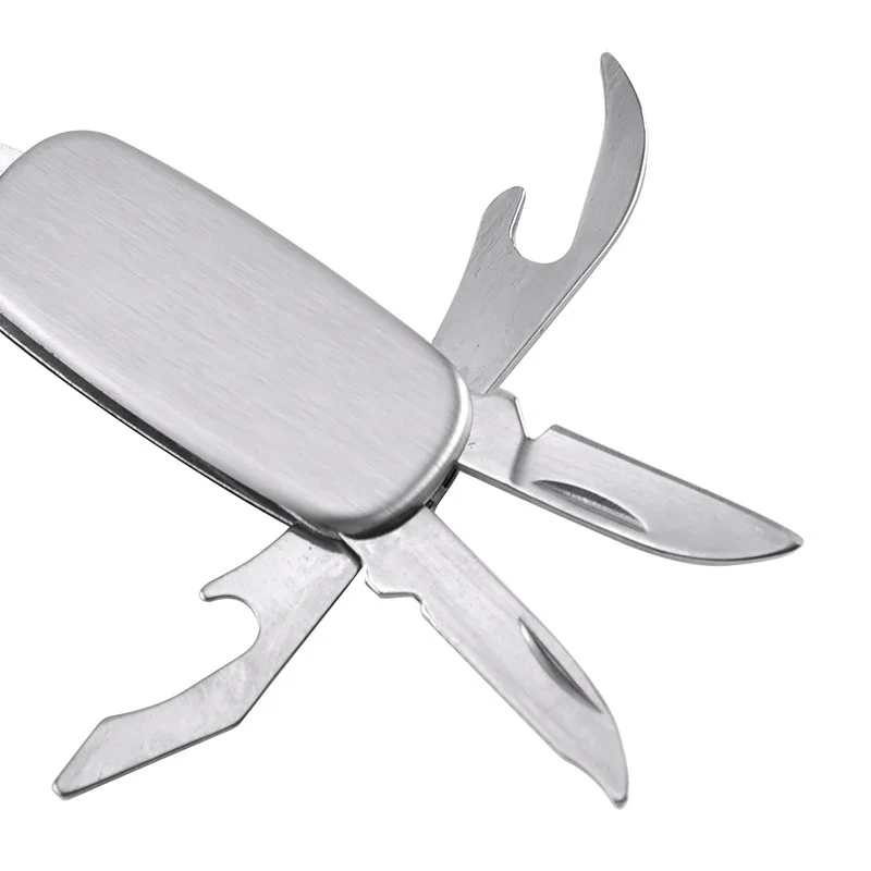 Promotional Gifts EDC Multi Tools Custom Logo 4 in 1 Mini Multi Functional Tool  Metal Key Chain Gadget Item Multitool
