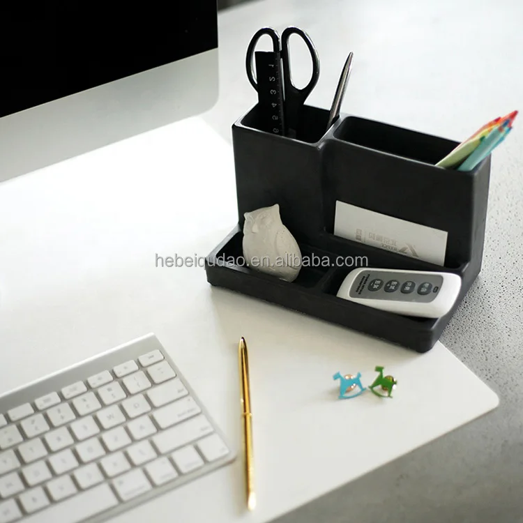 High Quality Custom Wholesale custom pen holder concrete containers office stationery supplier