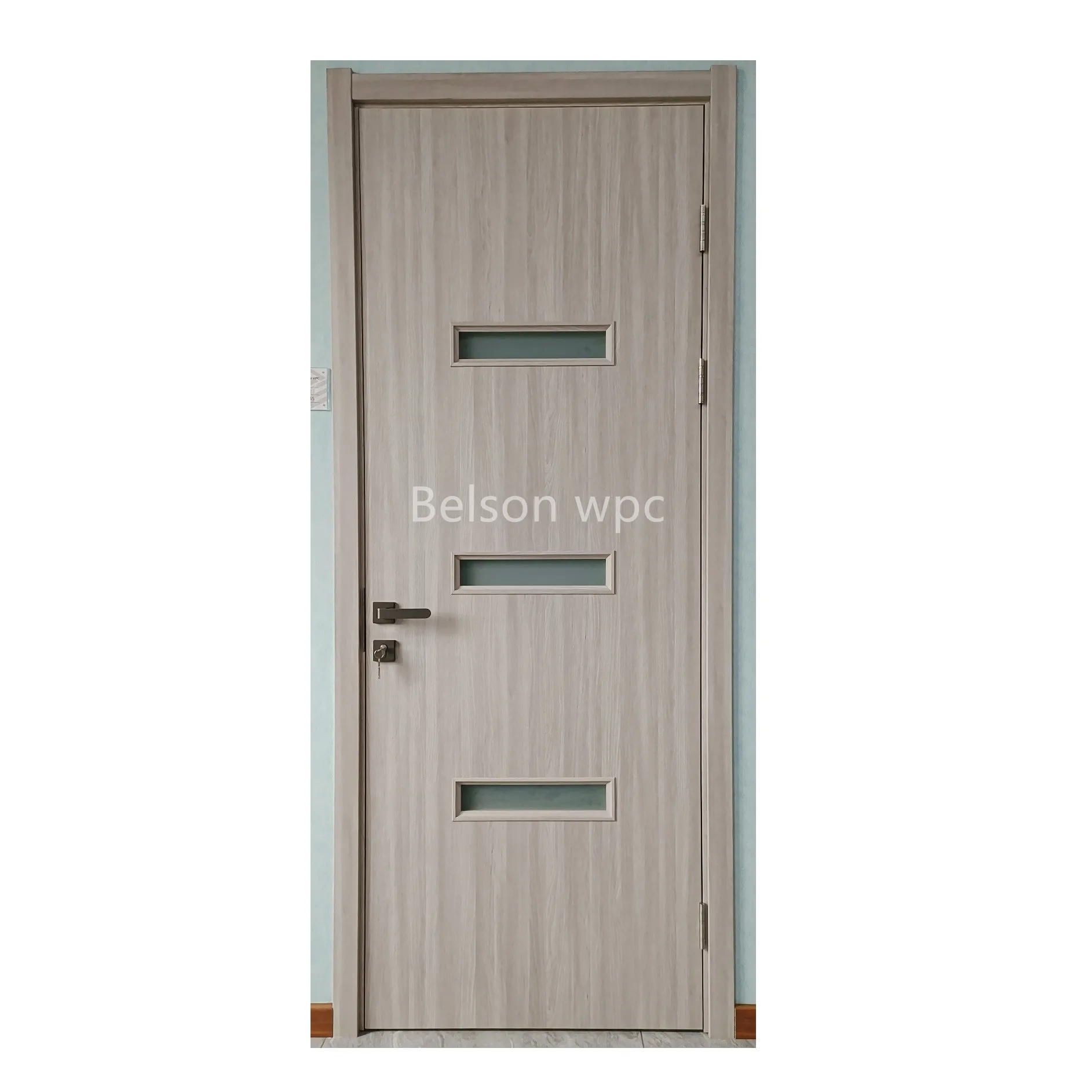 BES Modern Design White PVC Melamine WPC Abs Door Waterproof Internal Finish for Apartments Wood Veneer Primer Door for Sale