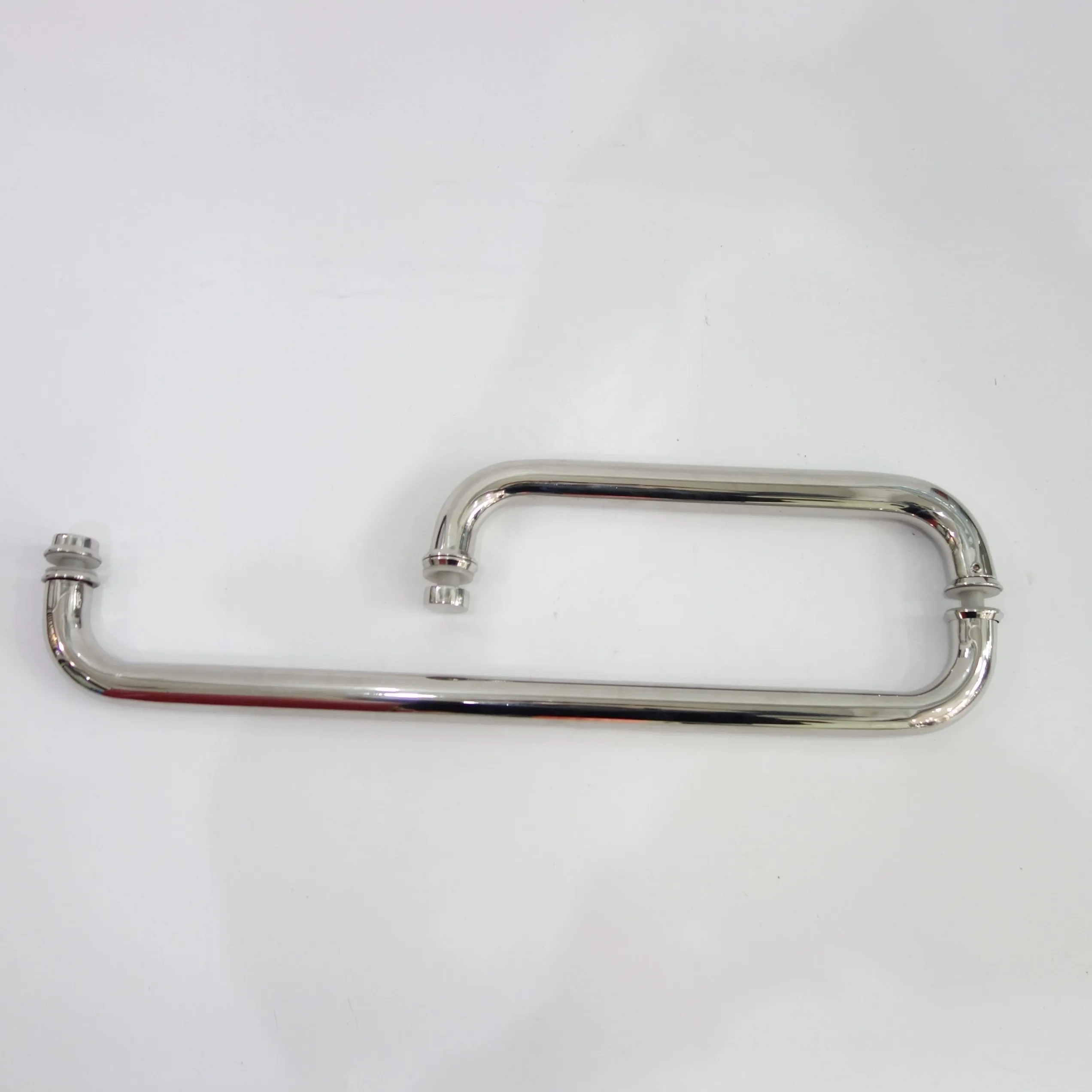Stainless steel push pull glass door handle for shower room