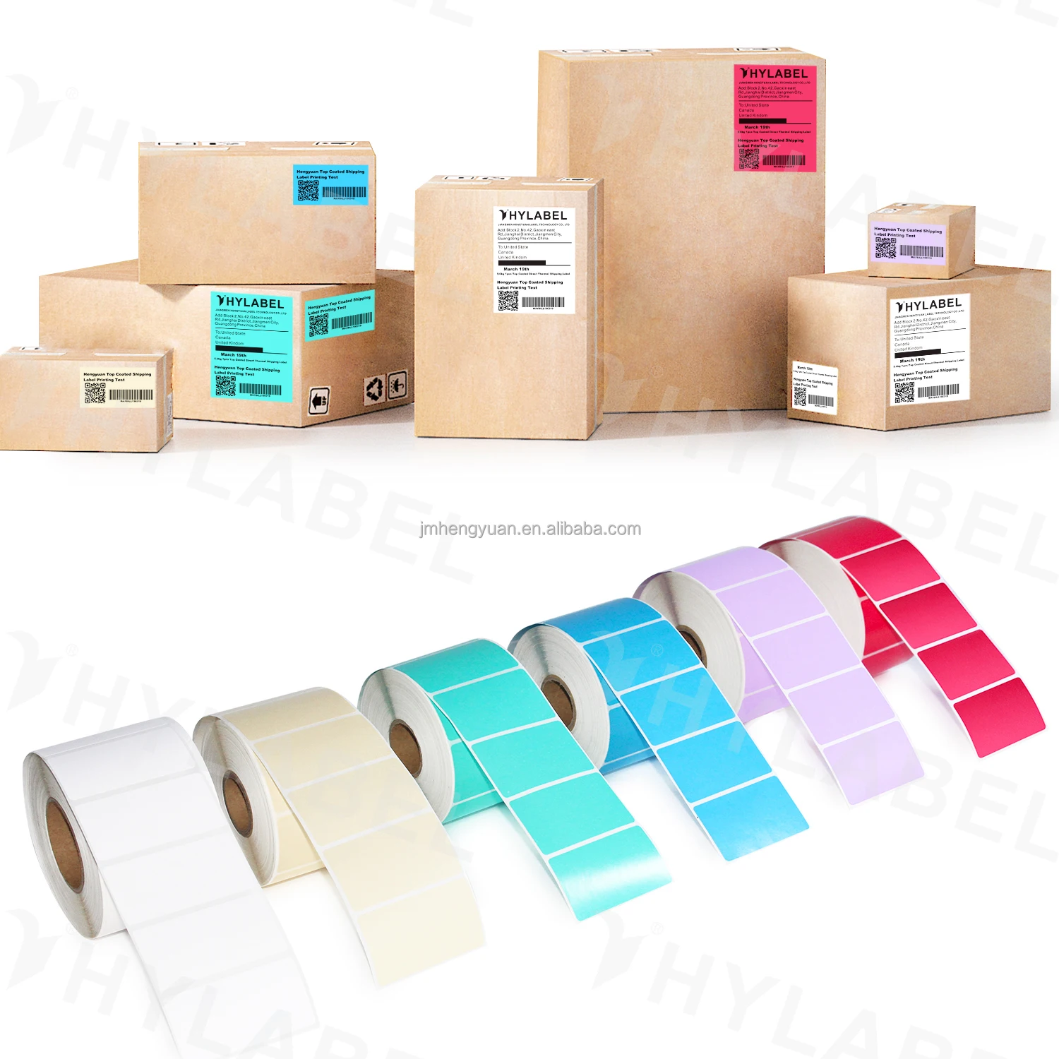 50mmx30mm Label 1.97x1.18 inch Direct Thermal Paper Label Waterproof Barcode Sticker 50x30 Label Custom Thermal Sticker