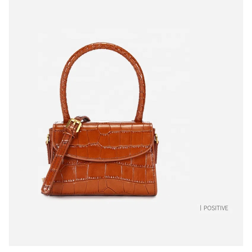 Crocodile Leather Cute Women Hand Bags Mini Clutch Bag High Fashion Crocodile  Evening Handbags