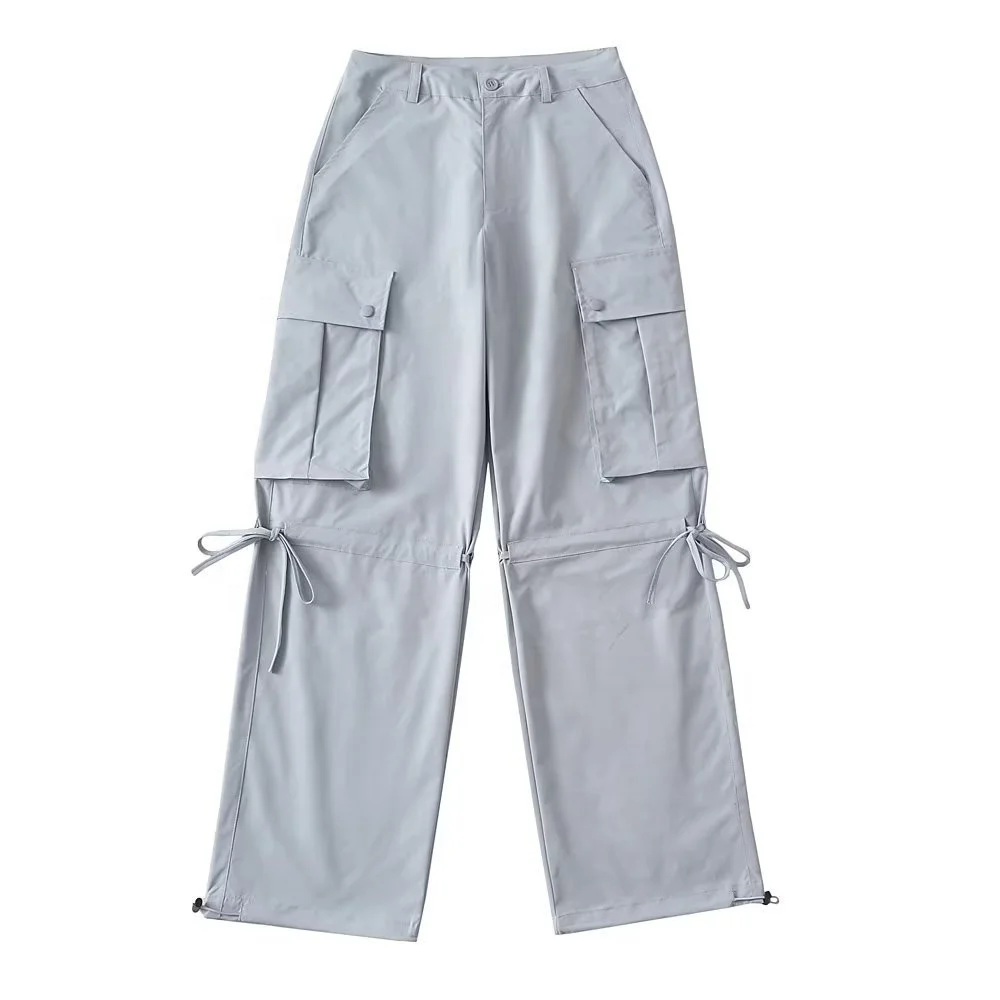 Women Outdoor Loose Soft Comfort Drawstring Lightweight Street Leisure Cargo Pants
