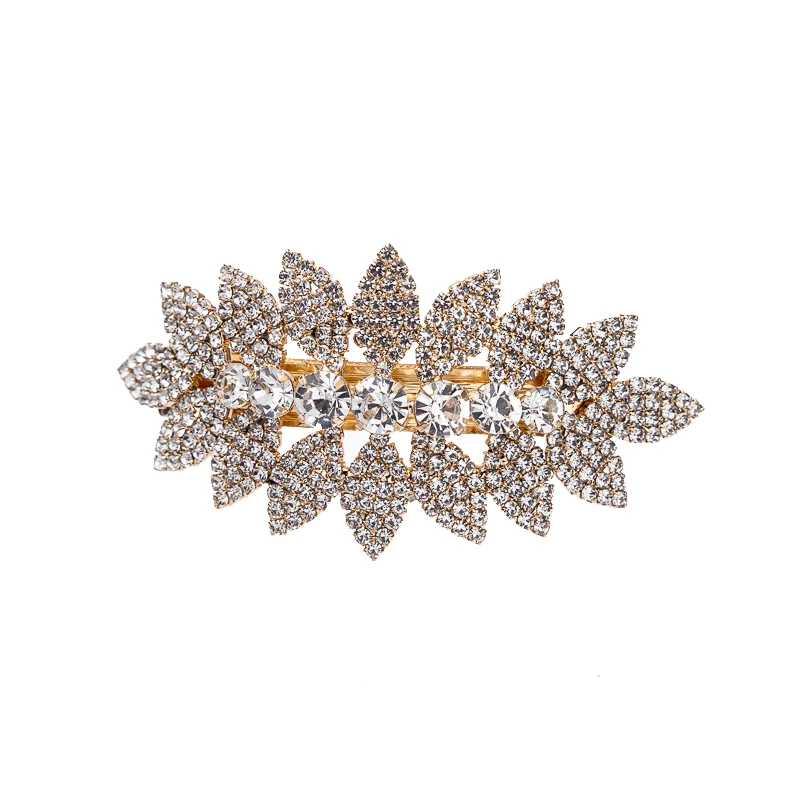 
High Quality BrassHot Sel+Crystal Rhinestone Heart Shape Nice Little Girl Hair Clip for Anniversary Engagement Gift PartyWedding 