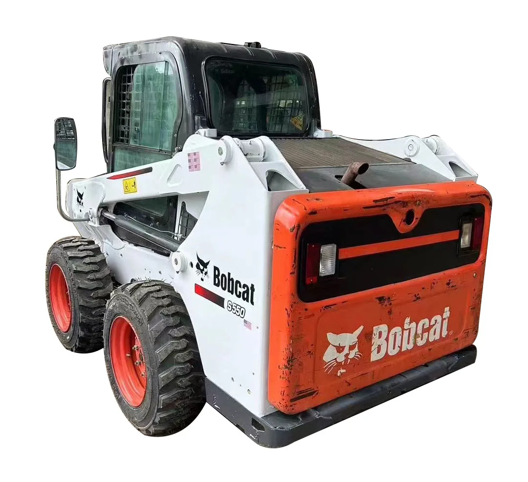 Хорошая цена б/у Bobcat S550 небольшой компактный погрузчик Подержанный мини-погрузчик с двигателем Kubota продажа