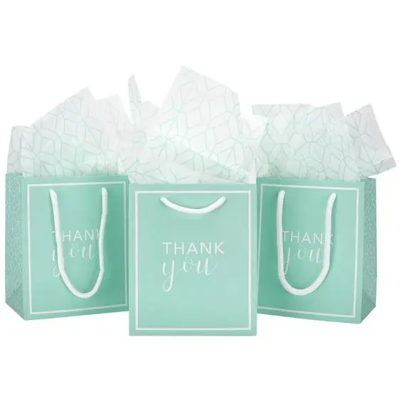 Packaging gift  bag thank you paper bags