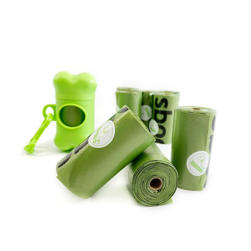 Biodegradable Waste With Handle holder 2022 wellboost pet 15 micron leather dispenser  Dog Poop Bag