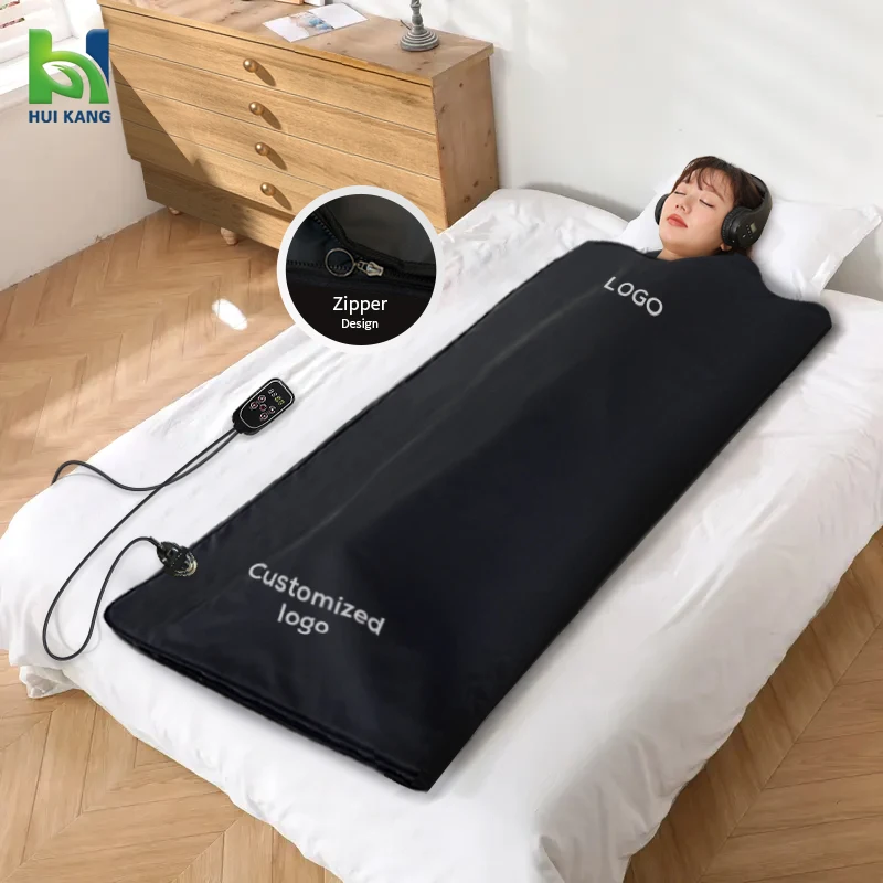 Household Higher Dose Sauna Slimming Zipper Far Infrared Sauna Blanket For Detox And Weight Loss