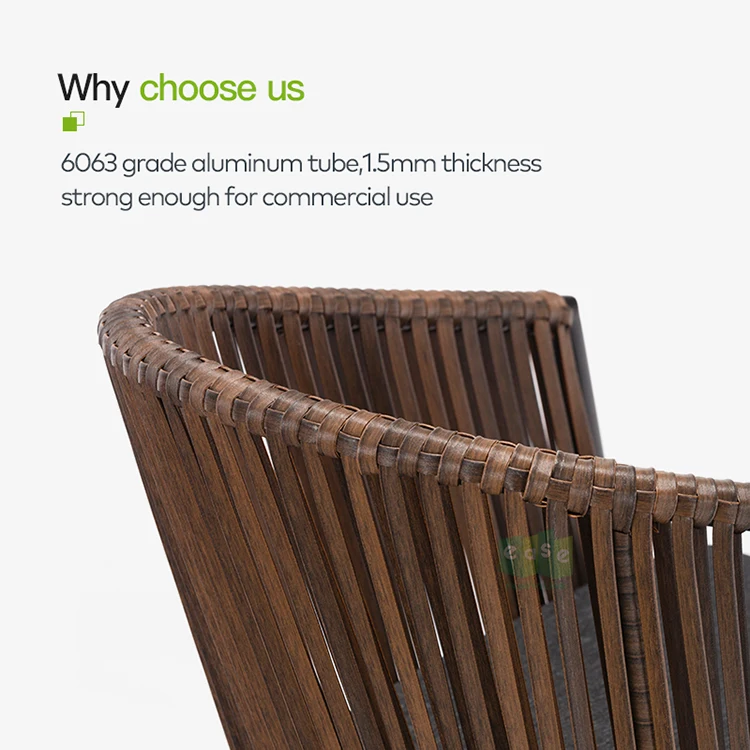 rattan garden furniture outdoor dining table and chair set brown