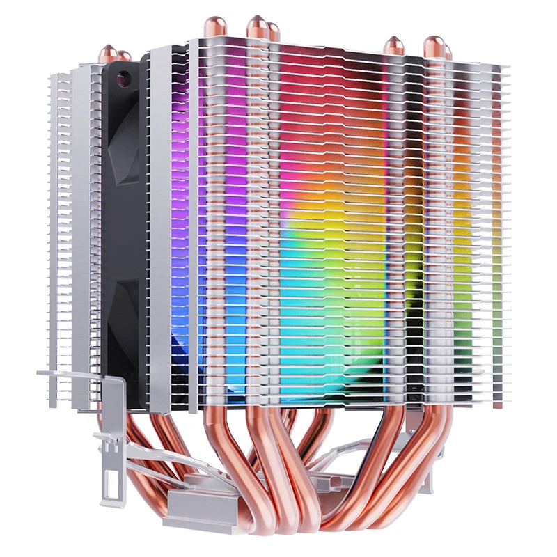 SNOWMAN New design 90mm CPU COOLER 3pin colorful CPU cooling fan be quiet PC cooler 6 heatpipes fit for  Amd intel