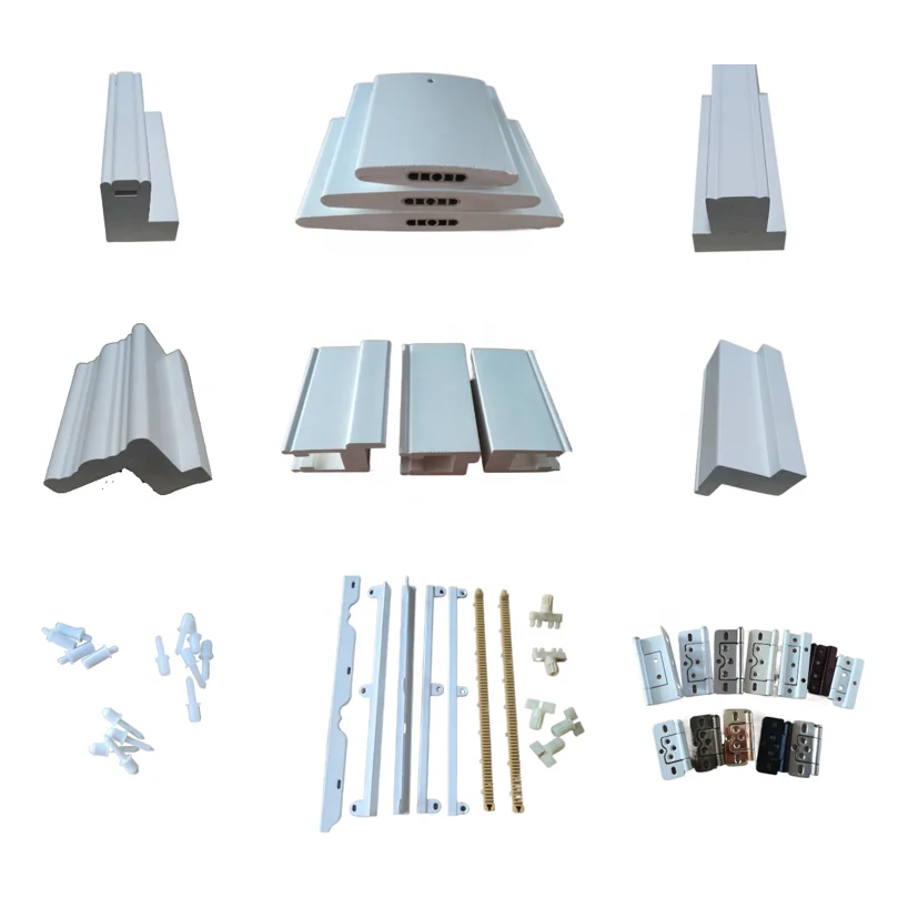 Factory direct wholesale pvc louver shutter slat parts plantation shutter frame parts