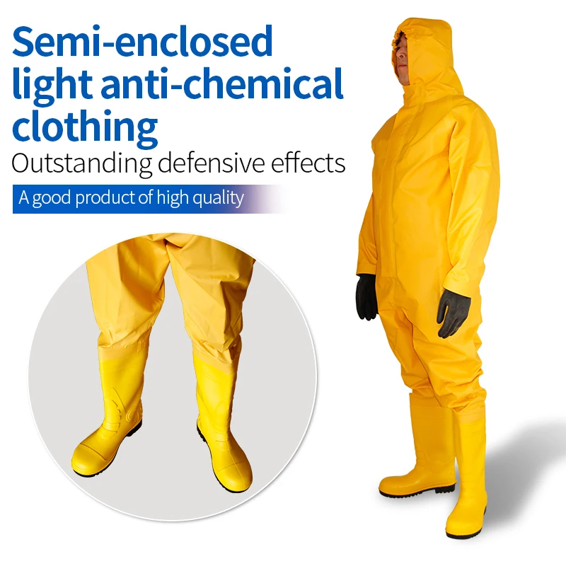 Chemical Resistant Protective Clothing coverall With Air Respirator
