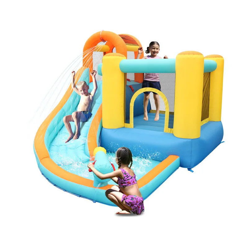 Inflatable Bouncer Water Pool Slide Combo Inflatable Water Slide with Water Sprinkler