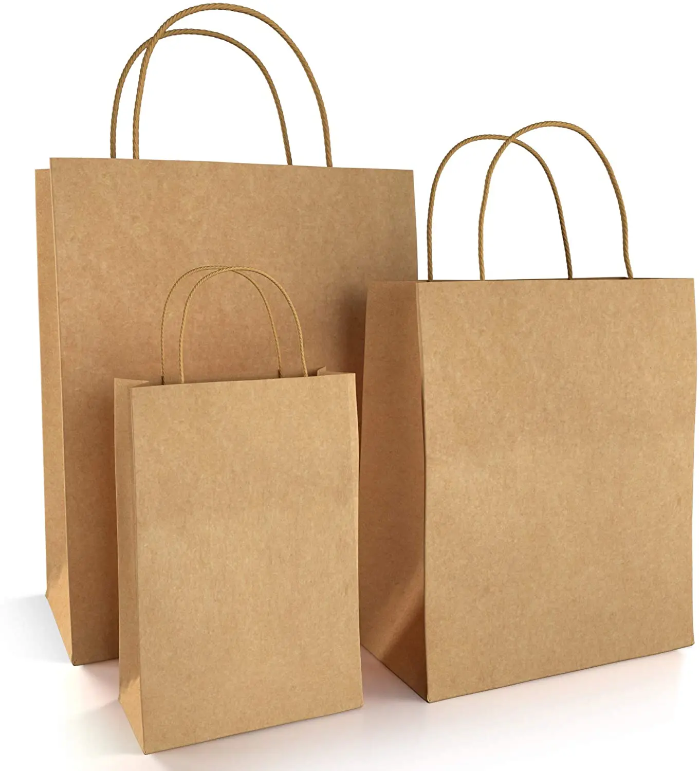 recyclable paper bag with custom logo printing white paper bags with brand design printing gift packaging paper bags printed