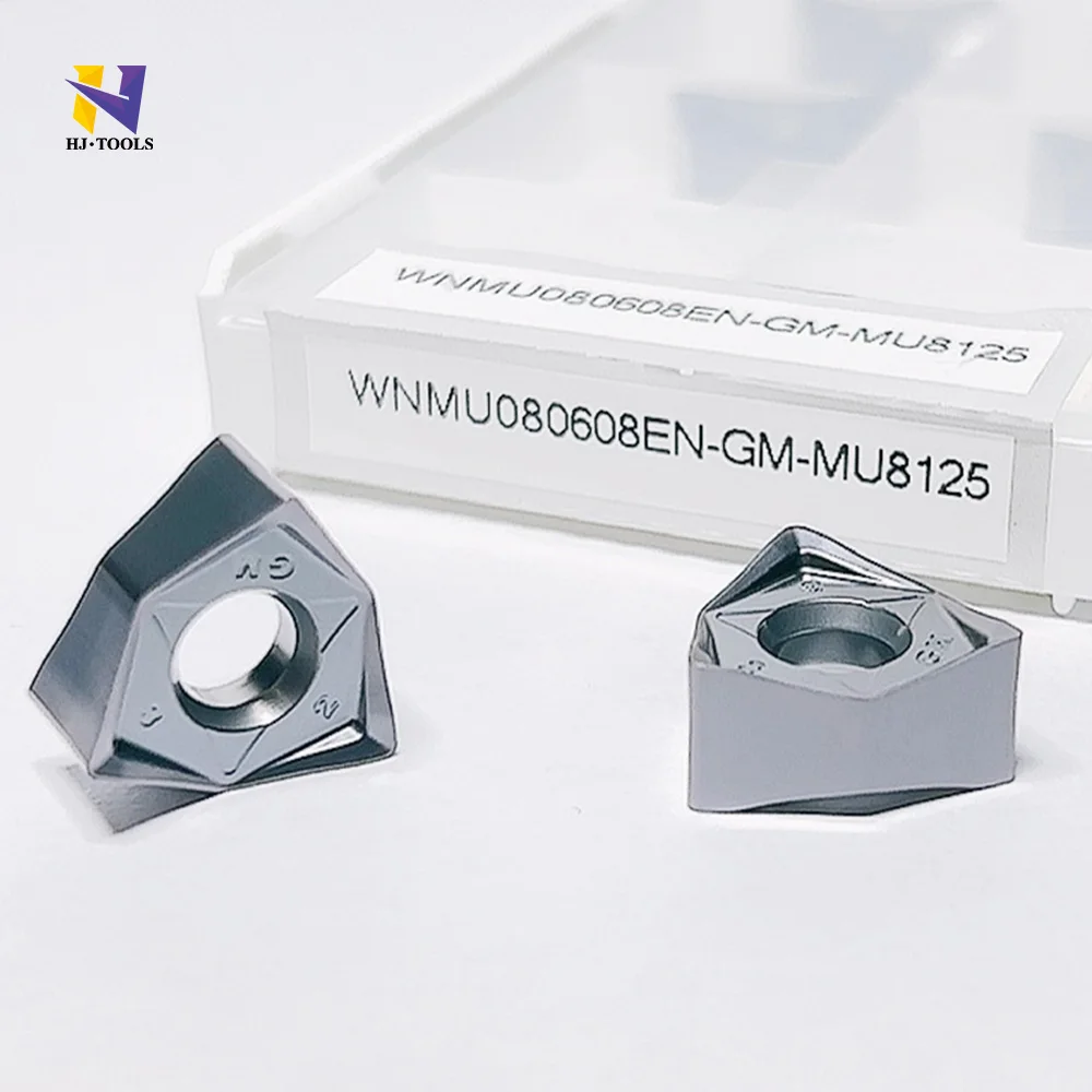 Tungsten carbide cnc cutting tool WNMU indexable milling inserts carbide machining